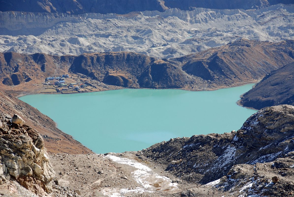 Renjo La 4-8 Gokyo, Gokyo Lake, Nguzumpa Glacier Close Up From Renjo La